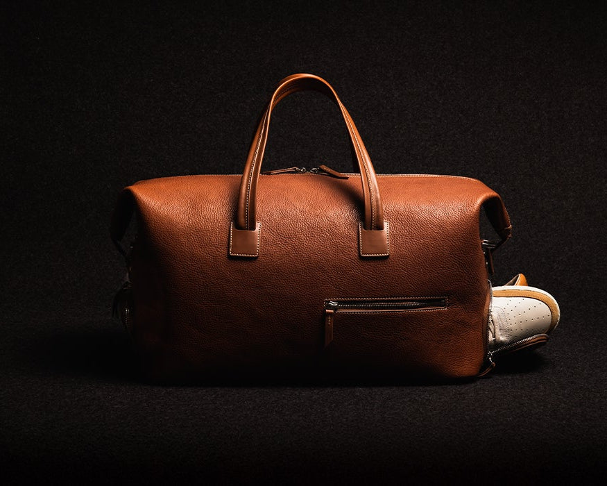 Sac Weekend en cuir grainé