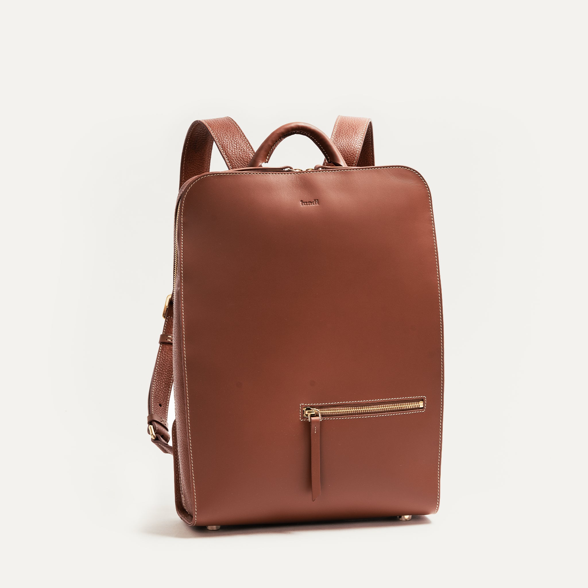 lundi Leather Backpack | Chiara Cognac