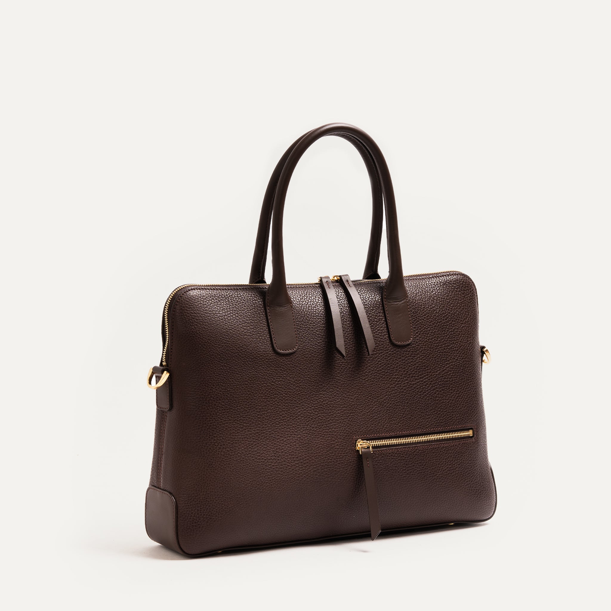 lundi Leather Briefcase | Lena Chestnut