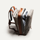 Sac à dos business homme en cuir et toile idéal pour un déplacement de 36 heures