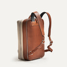 Sac à dos en cuir homme avec bretelles ajustables et poche passeport discrète à l’arrière