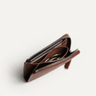 Portefeuille homme cuir CLOVIS en couleur cognac.