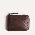Portefeuille cuir marron Clovis - leather wallet in full-grain brown leather, compact and elegant.