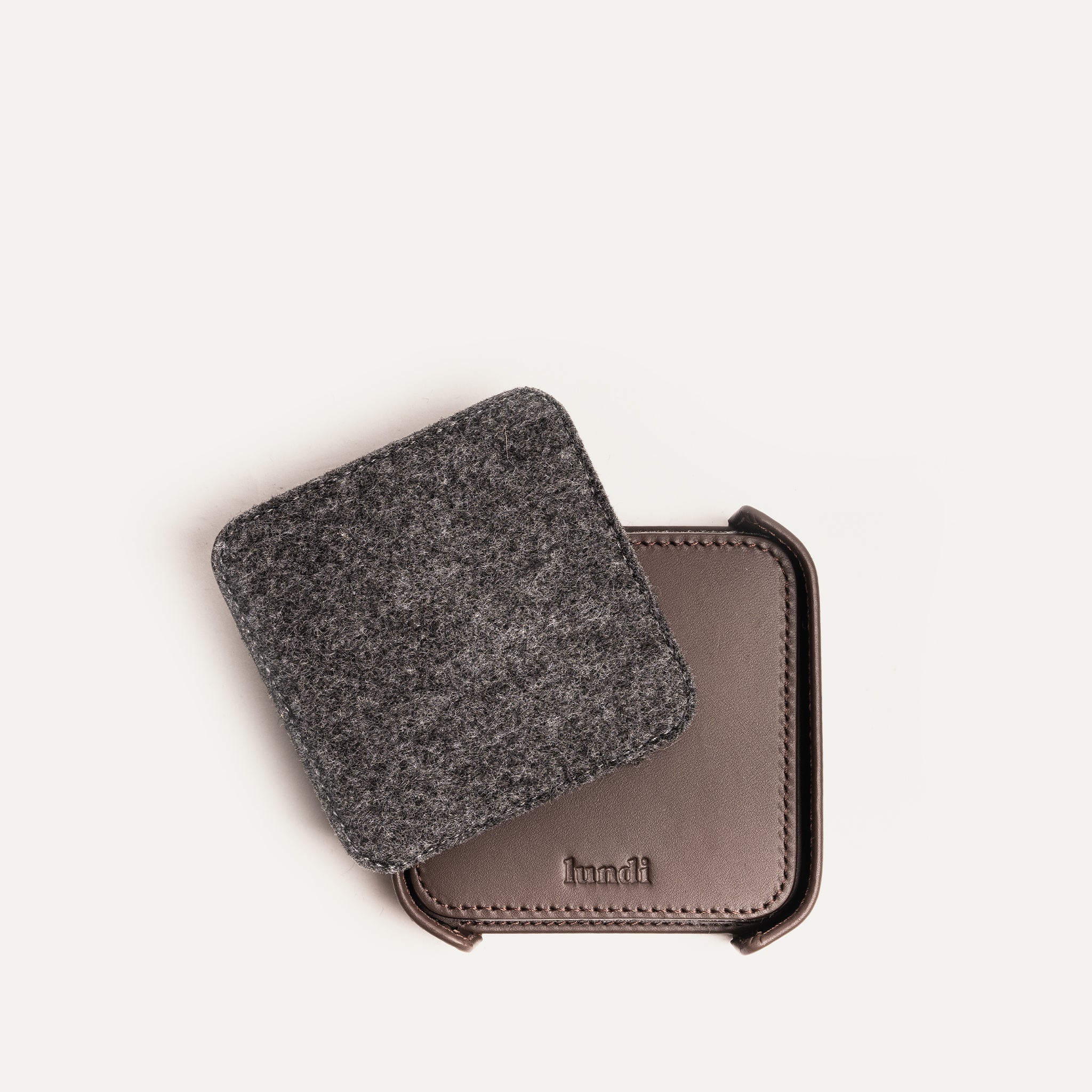 Leather coasters reversible