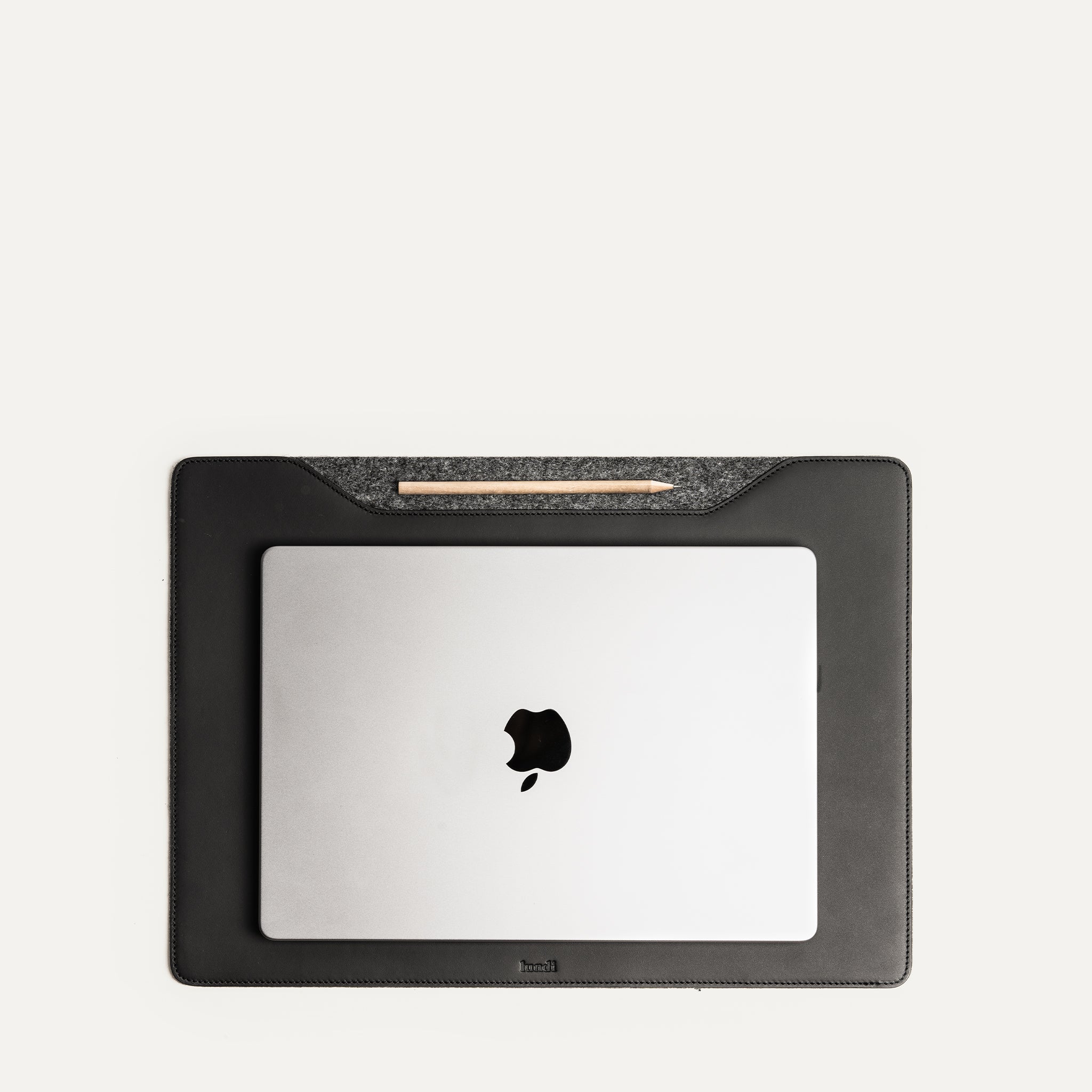 Sous main bureau élégant en cuir noir