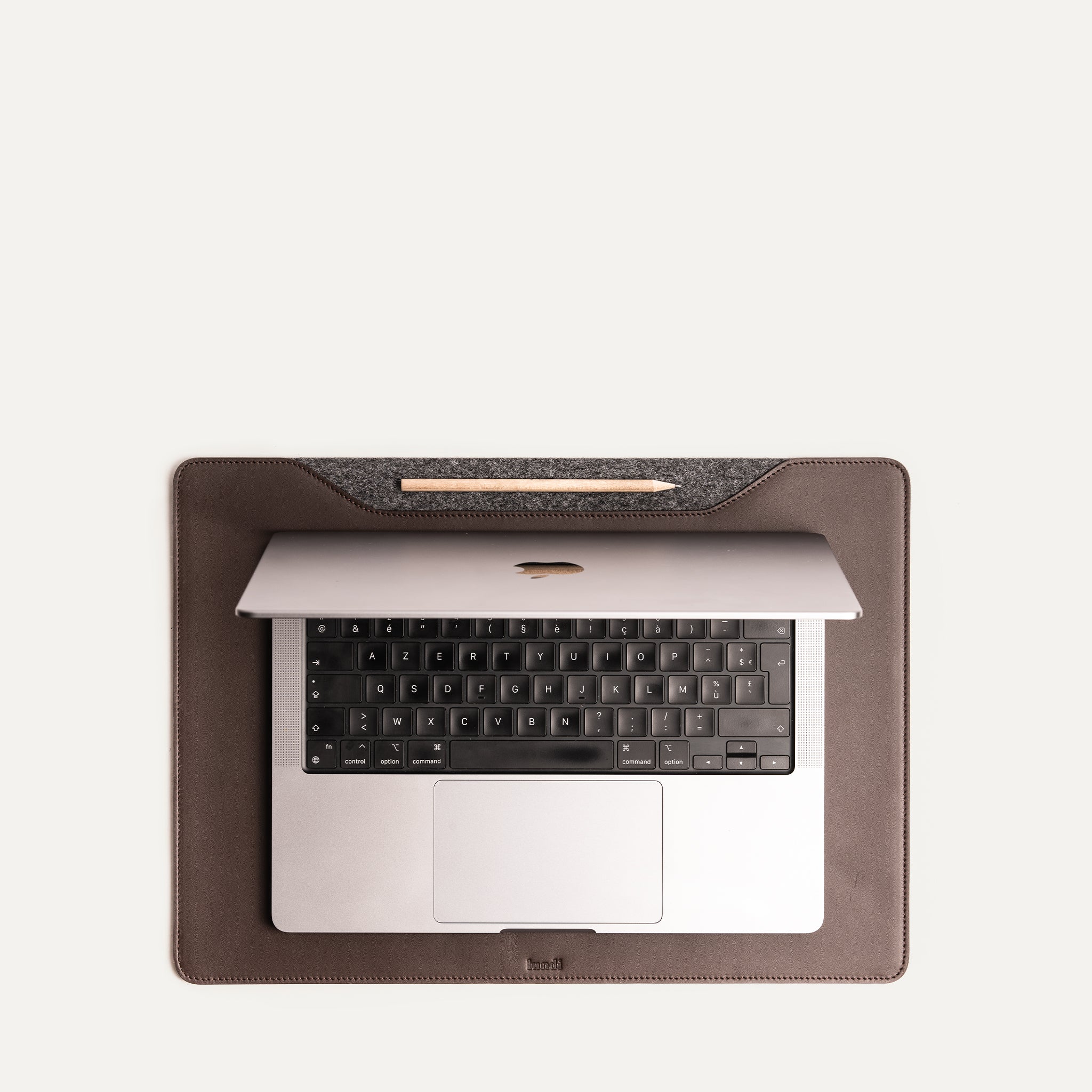 Tapis de bureau en cuir marron lundi