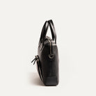 Sac à bandoulière homme en cuir noir.