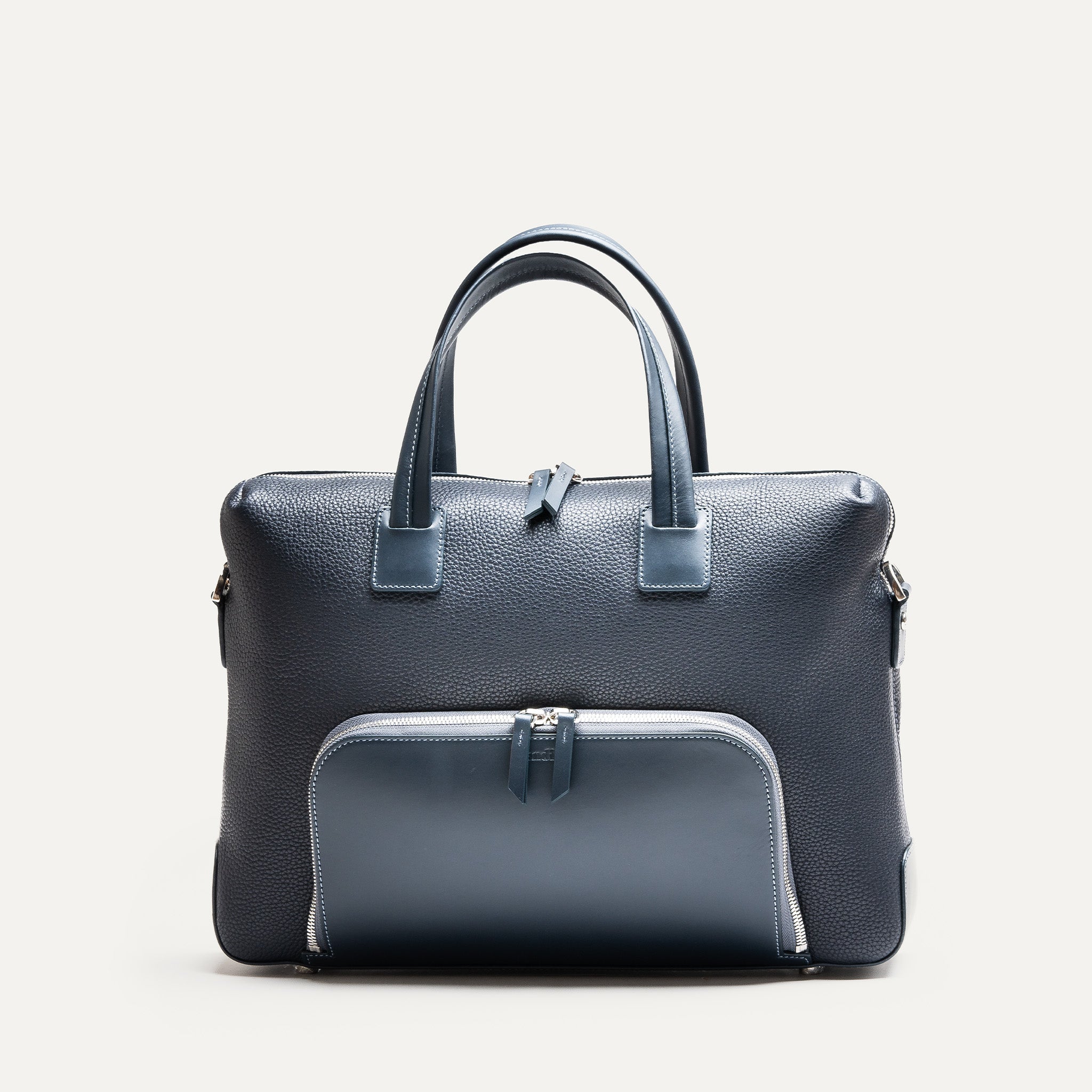 Briefcase en cuir bleu foncé