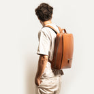 Sac à dos ordinateur homme en cuir marron