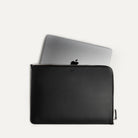 Pochette pour ordinateur 13 pouces en cuir, compatible MacBook, avec fermeture zippée pratique
