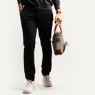 Porte document en toile et cuir élégant et décontracté