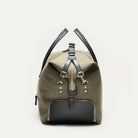 Vue de côté du sac de sport homme REMINGTON, compartiment chaussures intégré et finitions cuir.