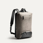 Sac à dos homme luxe toile et cuir, parfait pour le travail et les déplacements avec ordinateur.
