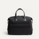 Sac week end pour homme équipé d'un passant trolley de coloris noir.