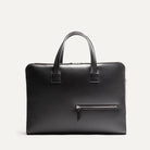 Sac cuir homme écologique en cuir noir tanné naturel.