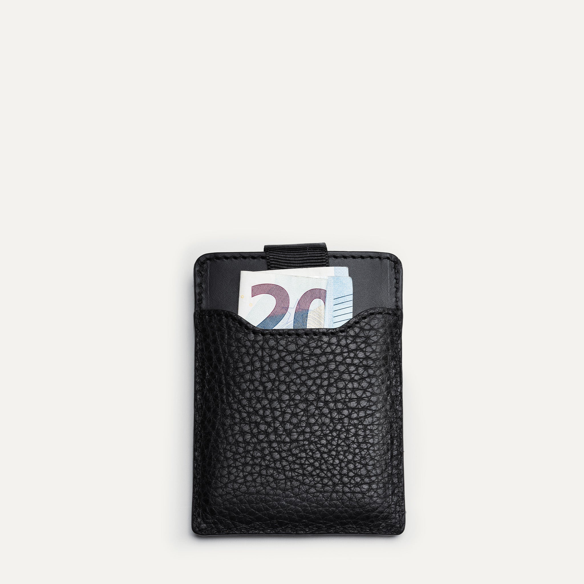 Porte carte cuir avec une capacité de 6 cartes bancaires et un rangement extérieur pour ses billets - modèle LOUIS