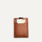 Porte carte femme luxe cognac avec compartiment pour billets – cuir pleine fleur