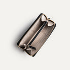 Compartiment monnaie zippé du portefeuille en cuir noir