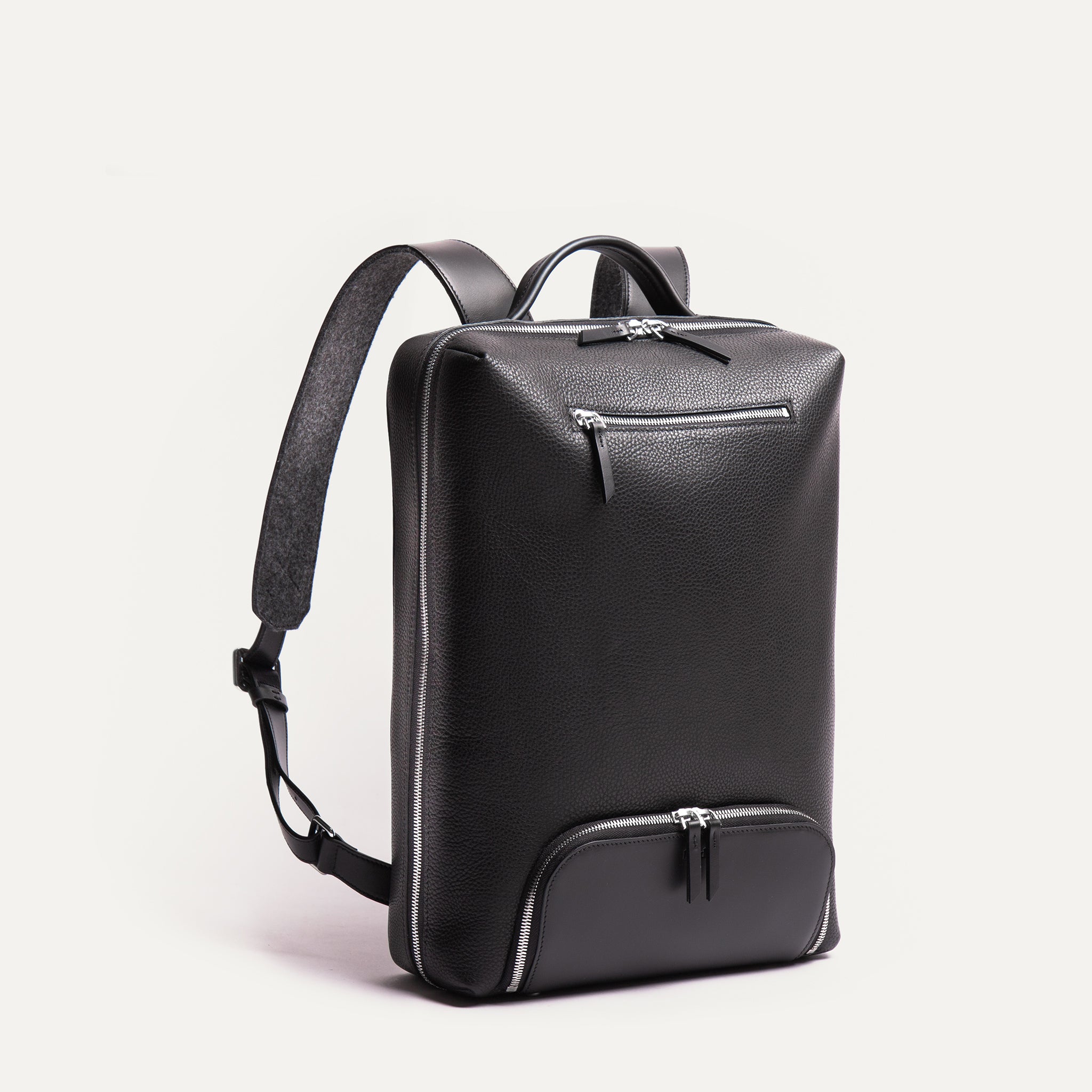 lundi Leather Backpack | GIANI Black