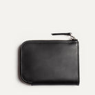 Portefeuille homme cuir vu de dos avec un cuir lisse semi - végétal durable et robuste dans le temps.