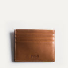 Porte carte cuir homme cognac élégant - porte carte luxe pour homme