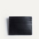 Dos du porte carte noir en cuir - porte carte cuir homme minimaliste
