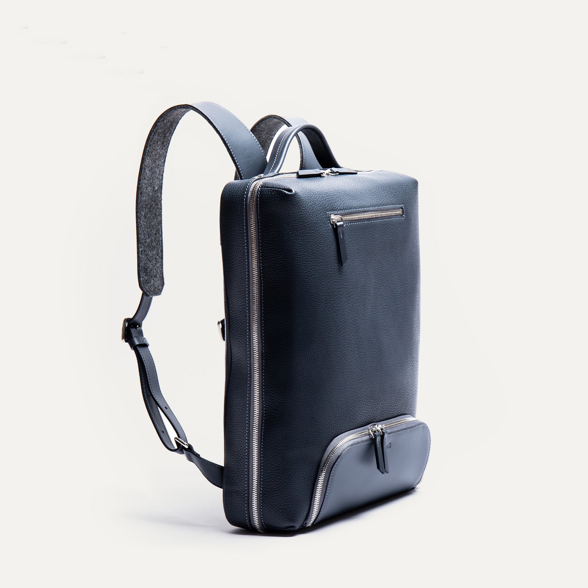 lundi Leather Backpack | GIANI Navy