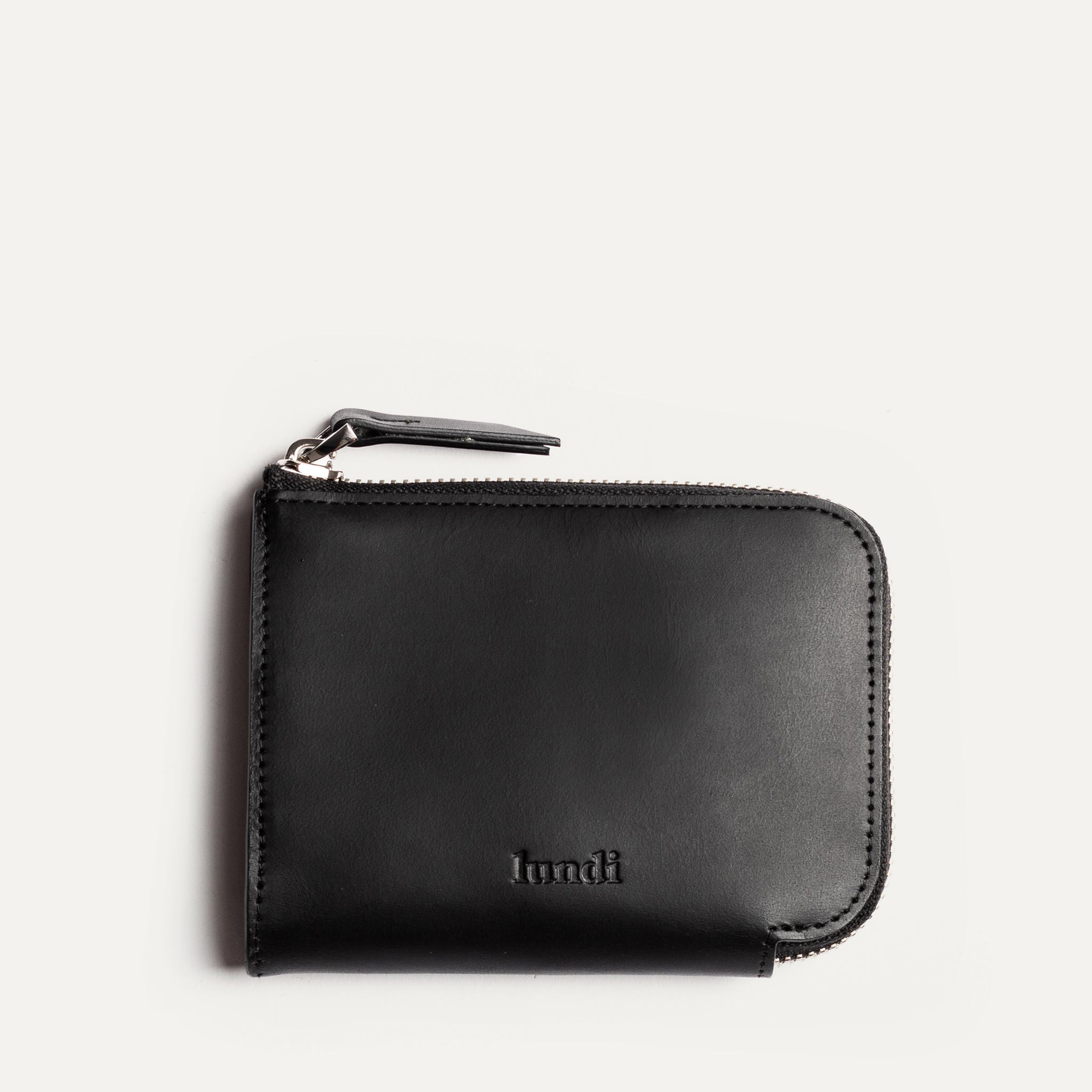 lundi Leather Wallet | CHARLES Black