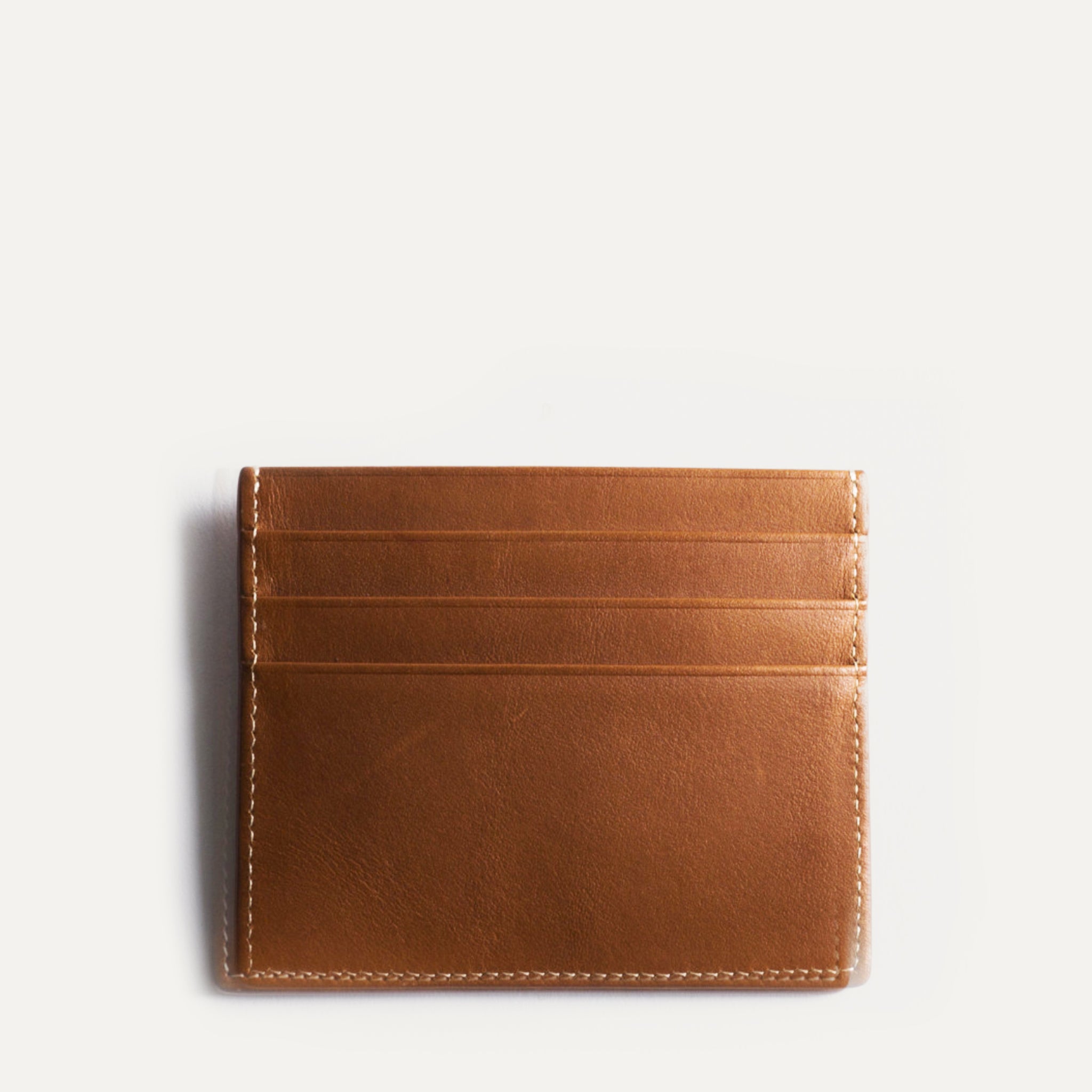 Dos du porte carte en cuir cognac - porte carte en cuir homme