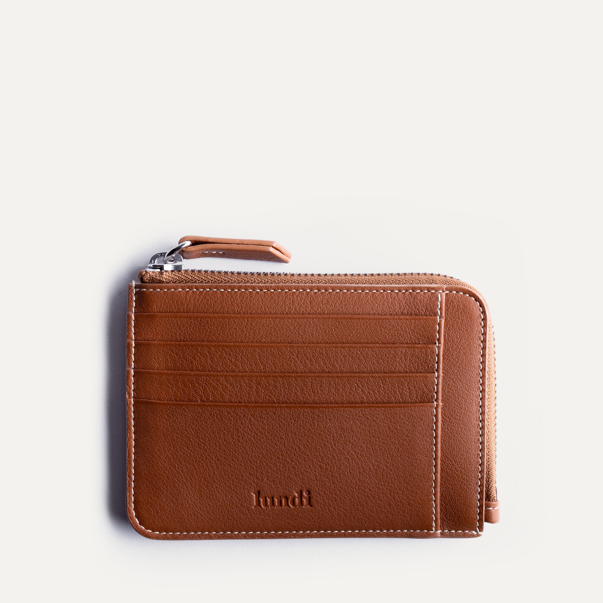 Portefeuille en cuir lundi | WALDO Nappa Cognac