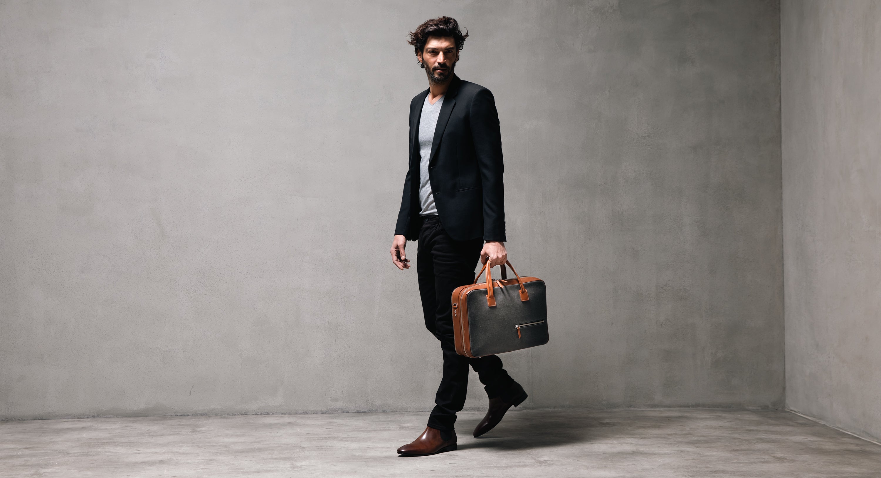 Porte-documents 36 heures en toile et cuir | Conally