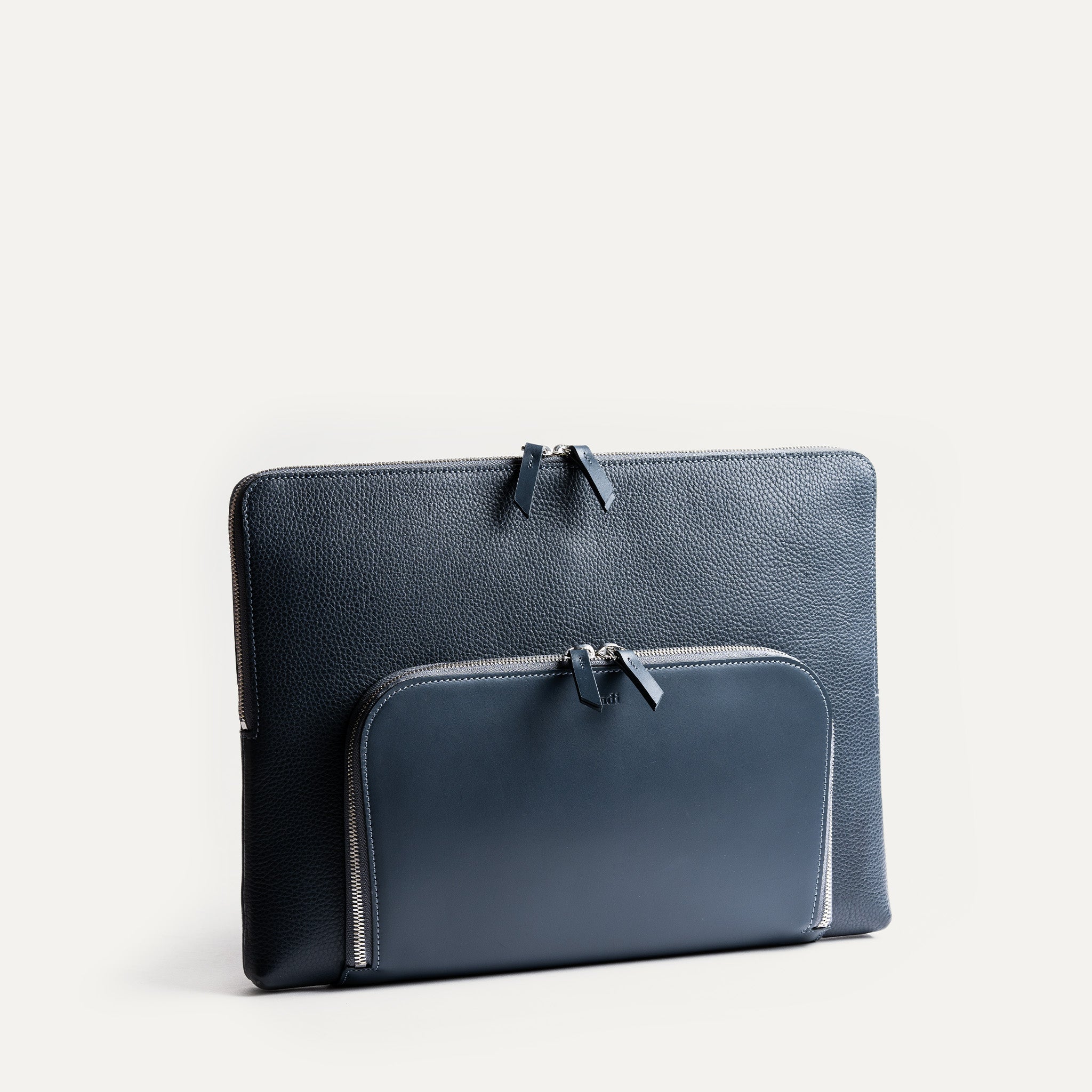 ANNA Navy | Leather Laptop Sleeve - 13 to 16 inches