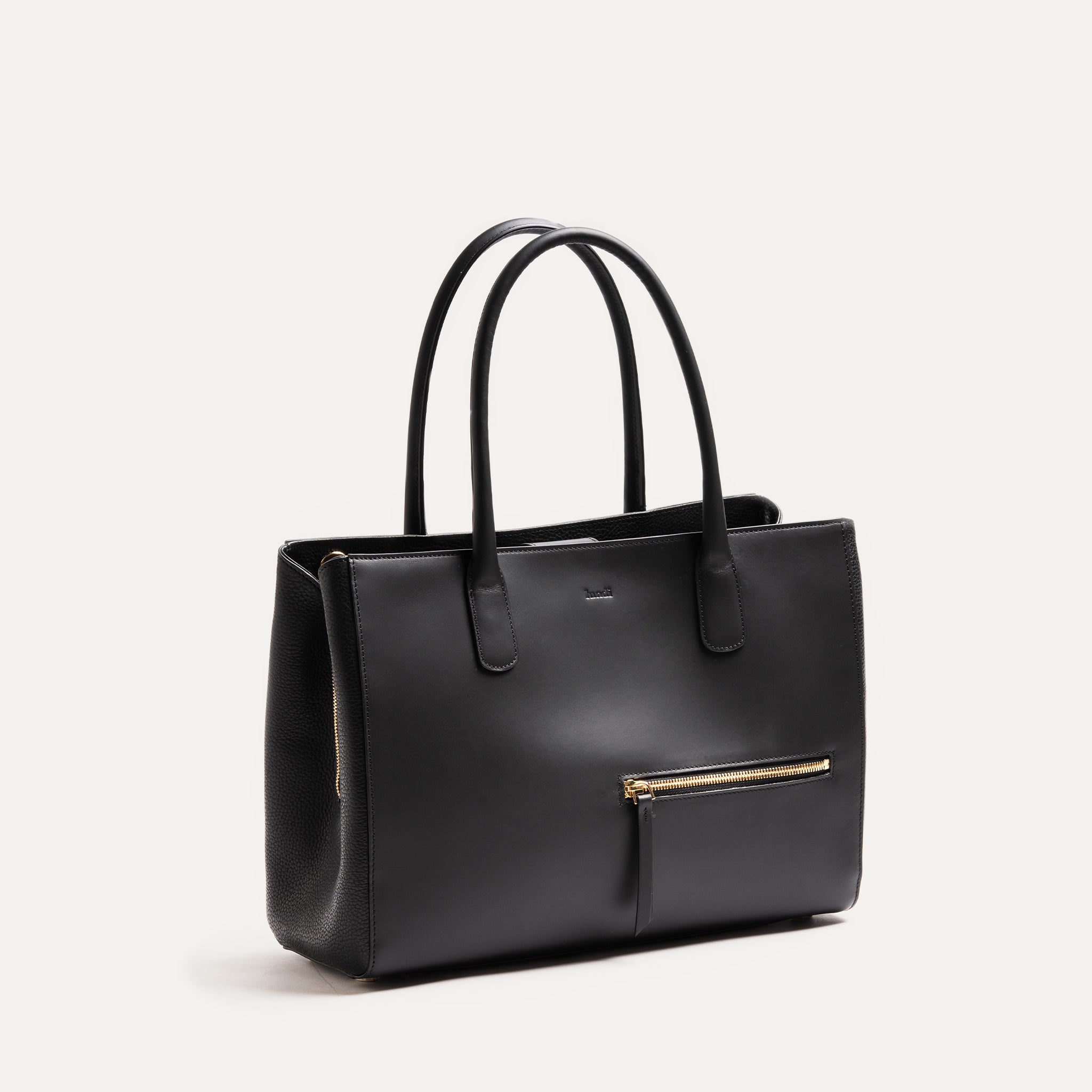 Sac cabas en cuir lundi | EMY Noir