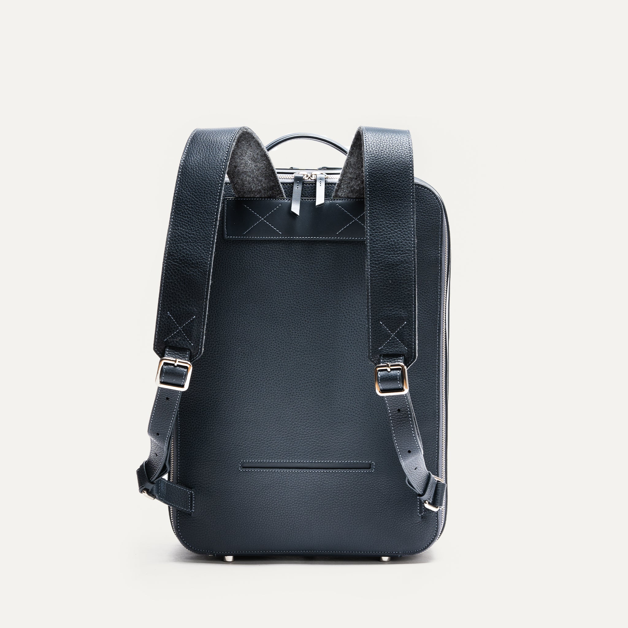 GASPARD, Navy | lundi 36-hour Backpack in grained leather