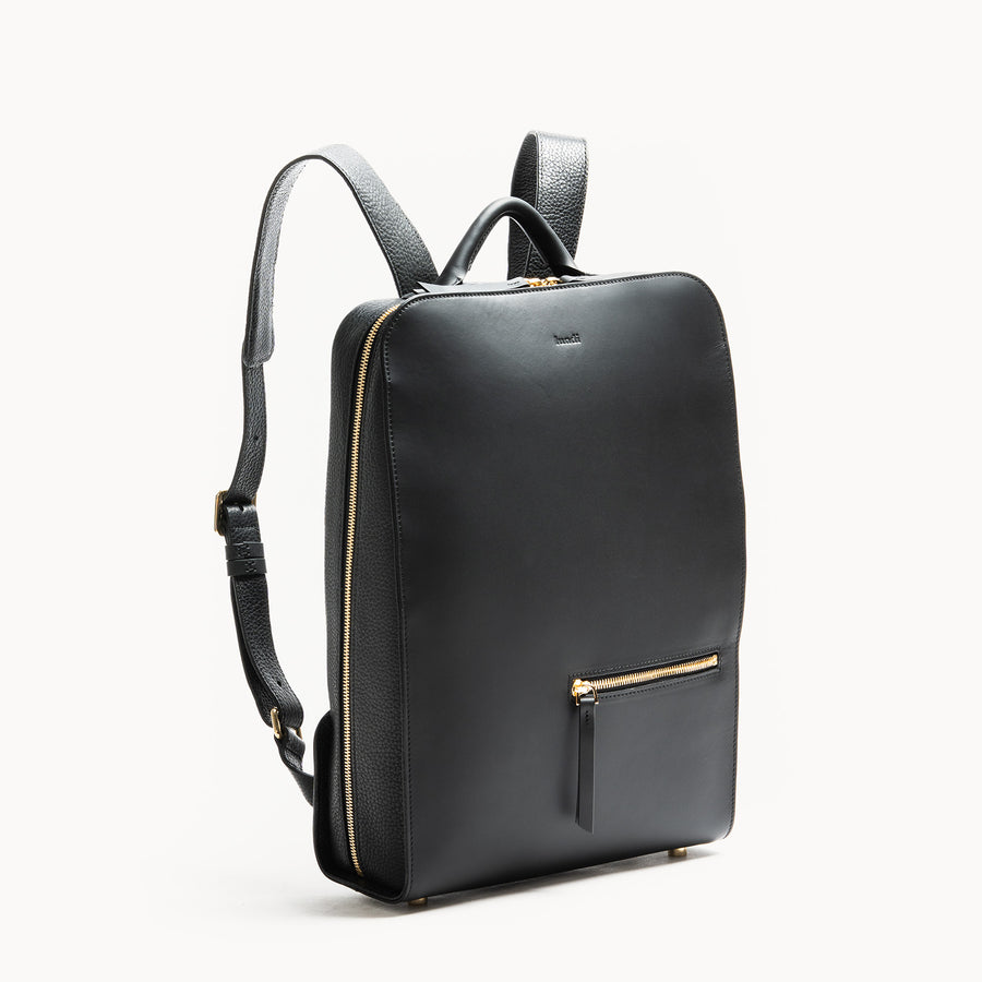 Sac à dos en cuir Femme ~ CHIARA - NOIR