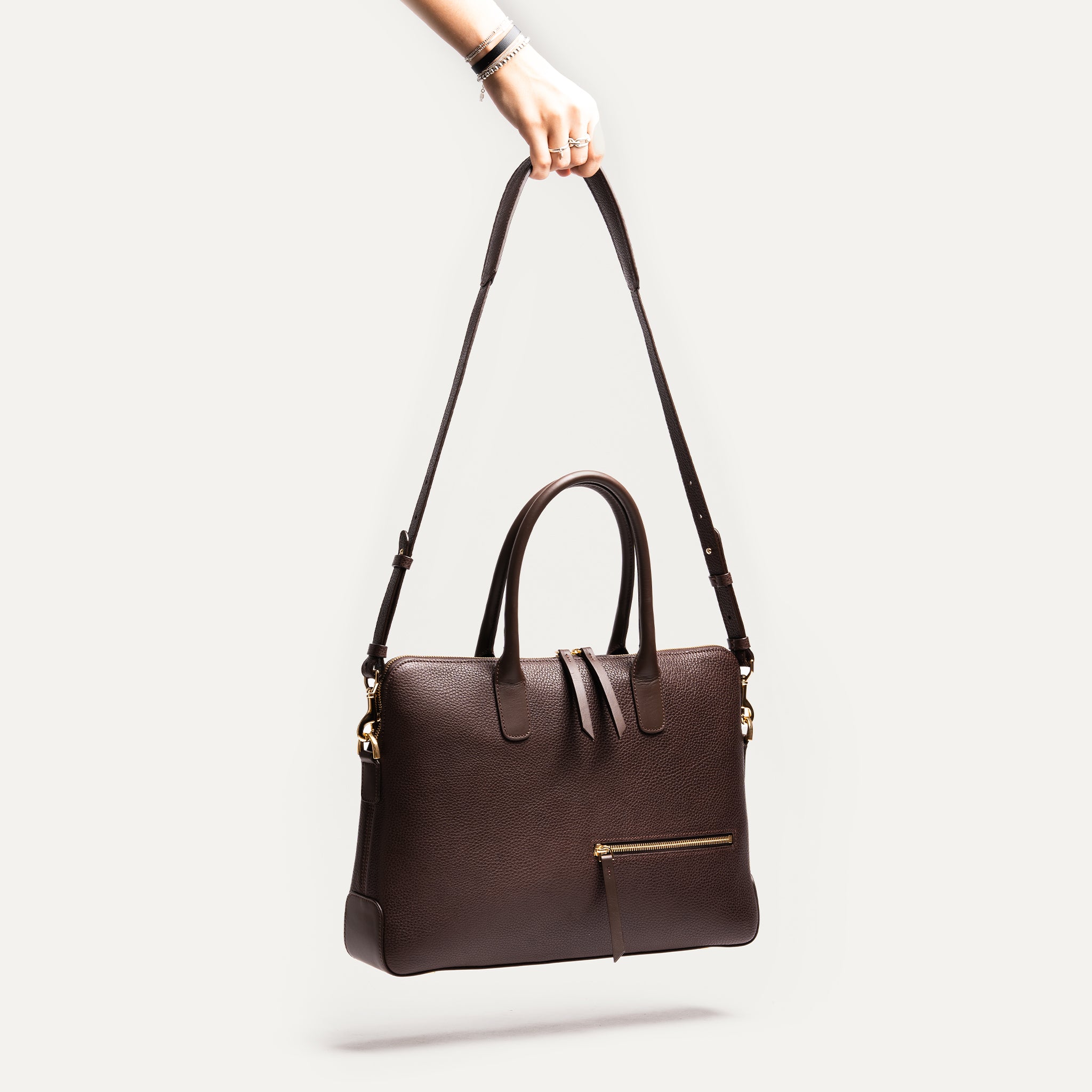 lundi Leather Briefcase | Lena Chestnut