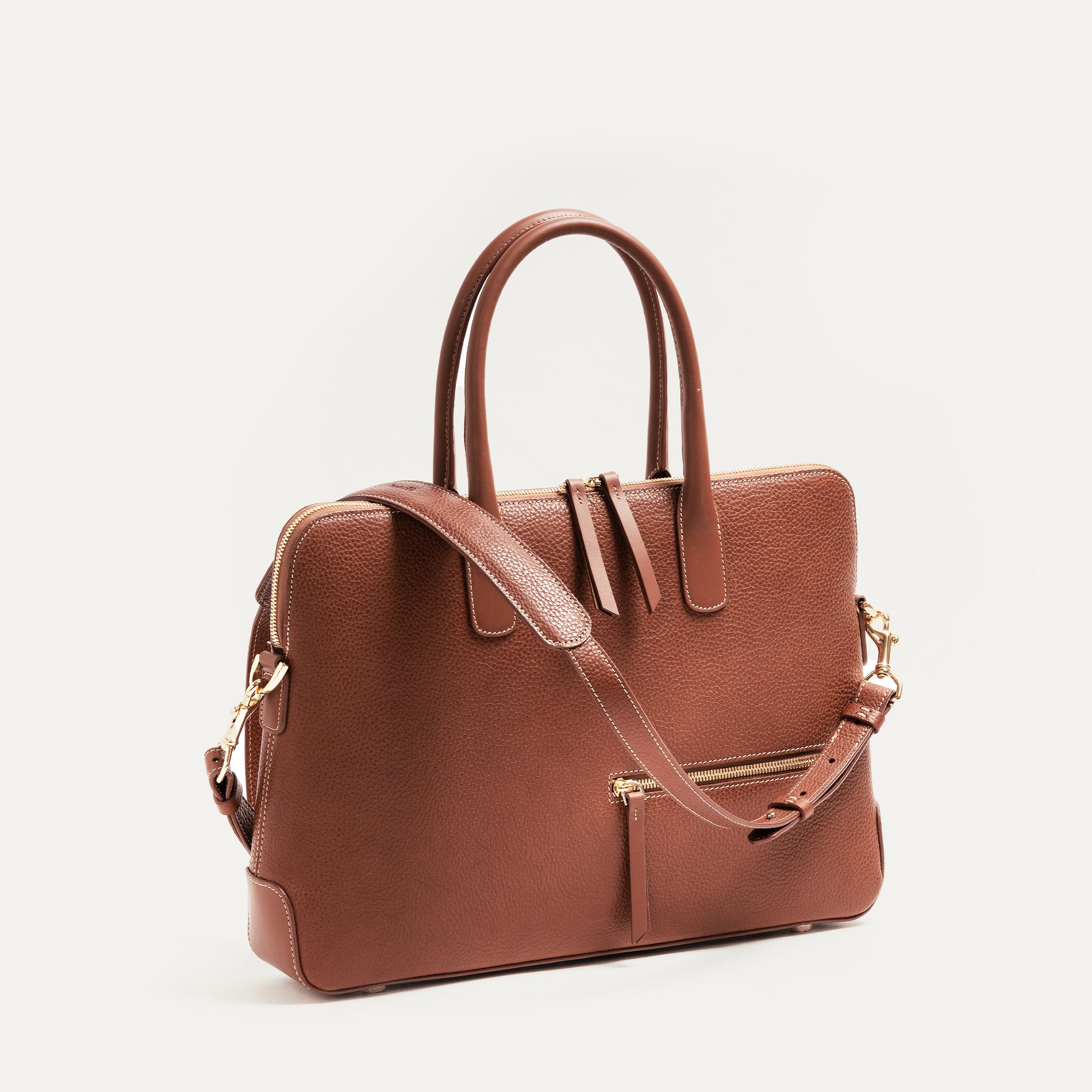 lundi Leather Briefcase | Lena Cognac