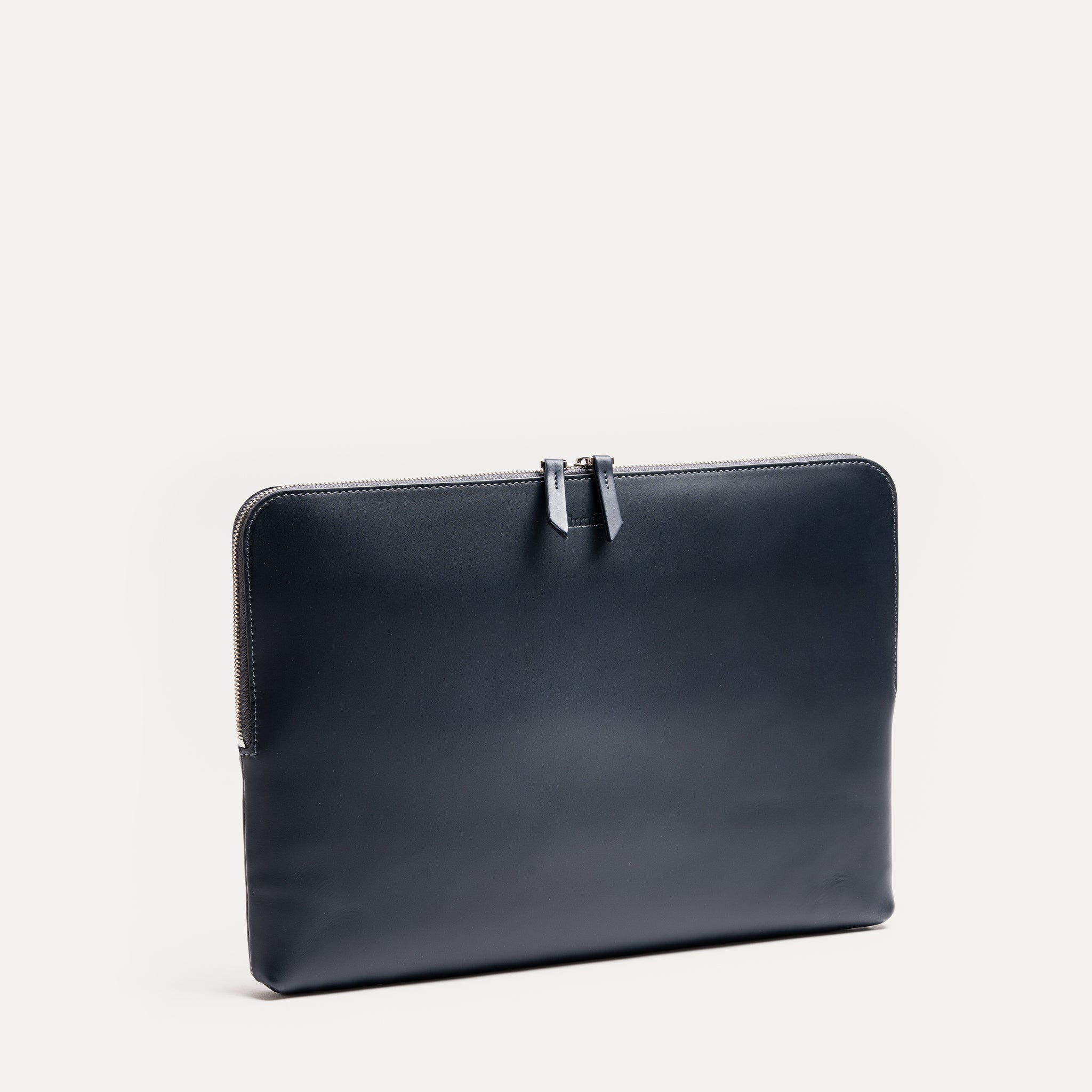 13 and 14-inch Leather Laptop Sleeve| SANDRO Navy