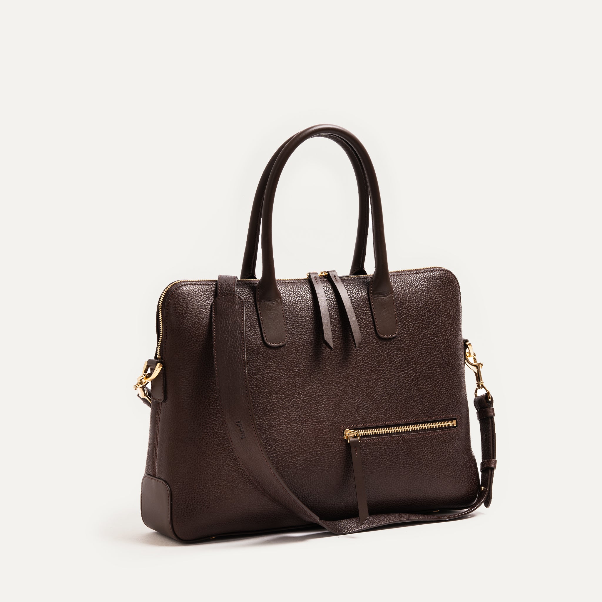 lundi Leather Briefcase | Lena Chestnut