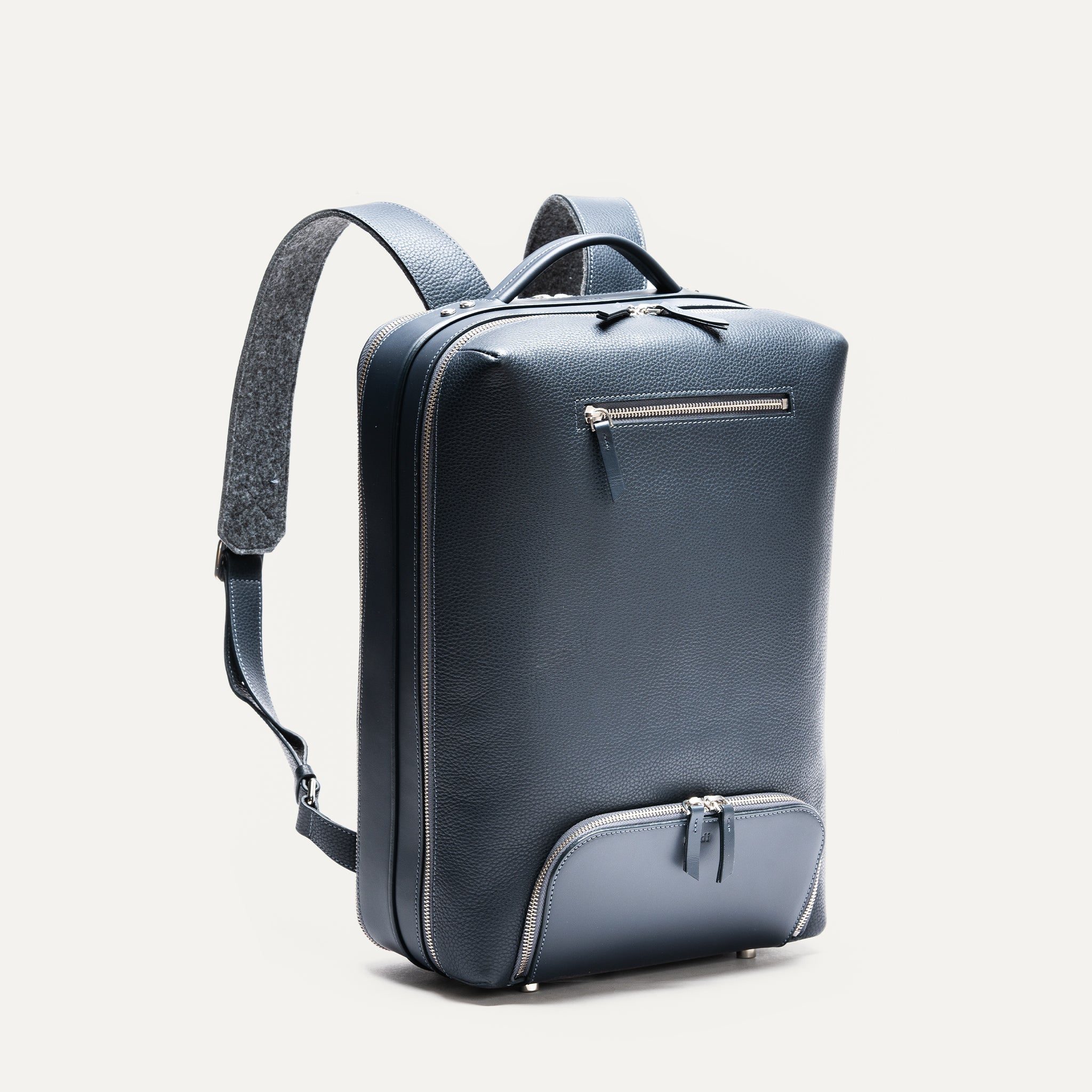 GASPARD, Navy | lundi 36-hour Backpack in grained leather