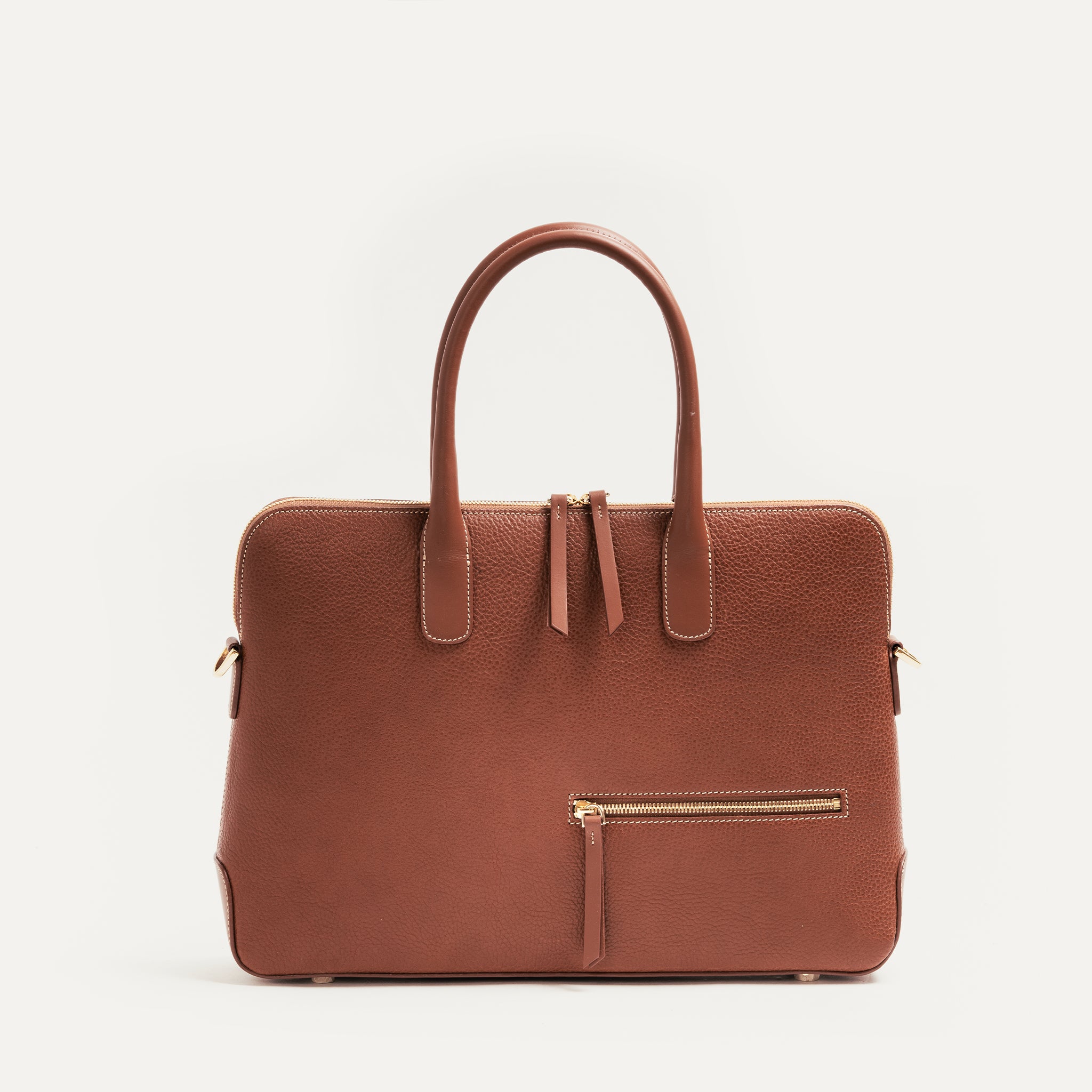 lundi Leather Briefcase | Lena Cognac
