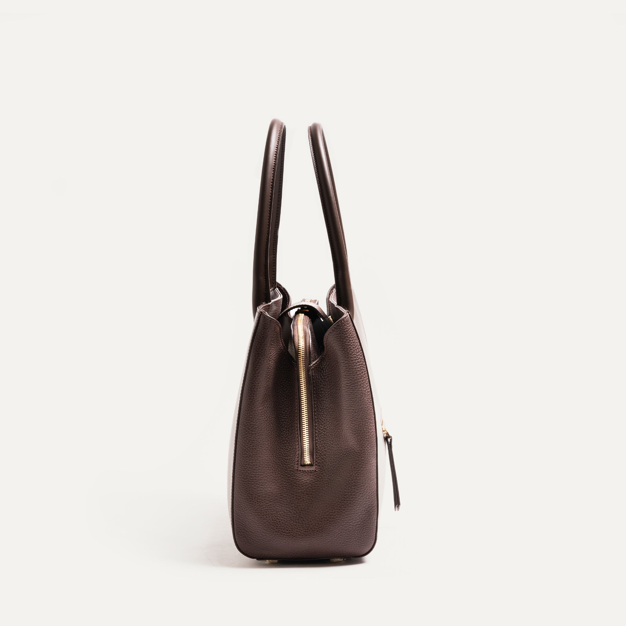 Sac cabas en cuir lundi | EMY Marron