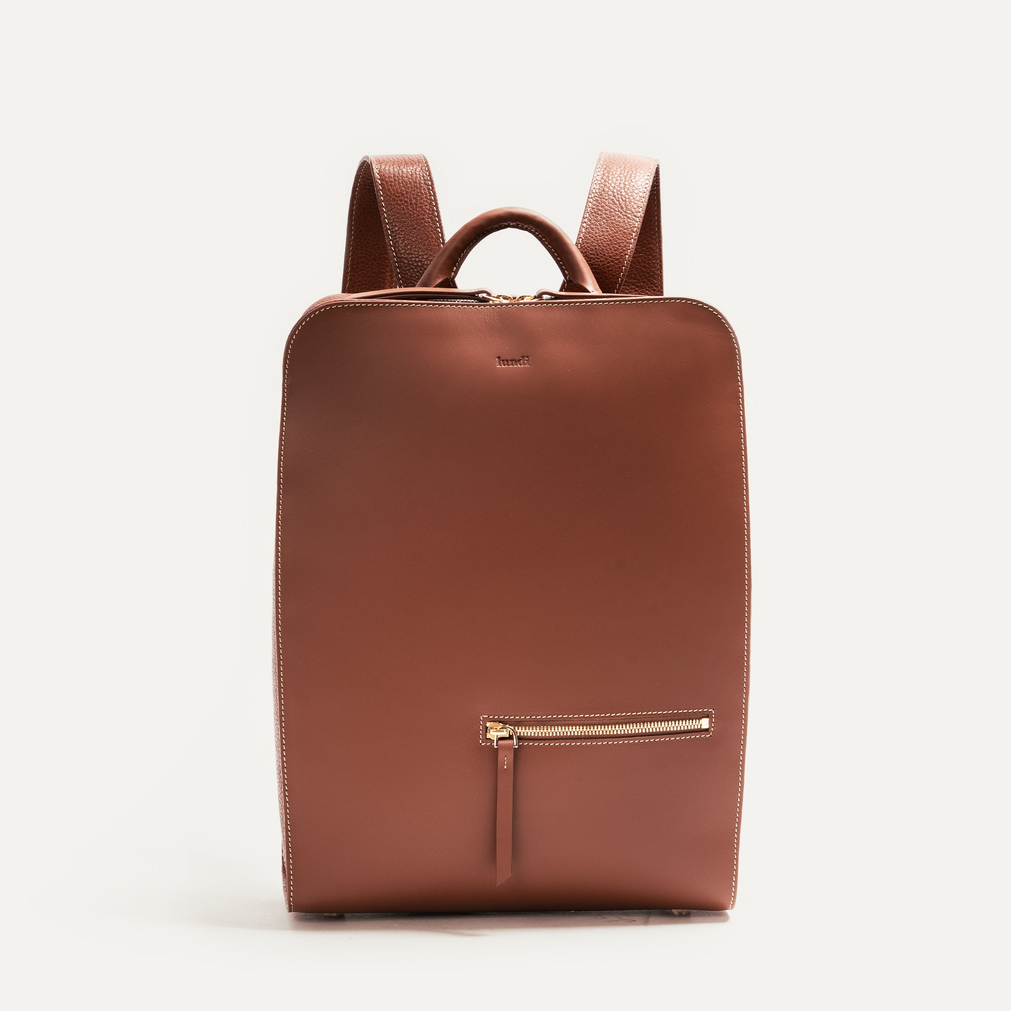 lundi Leather Backpack | Chiara Cognac