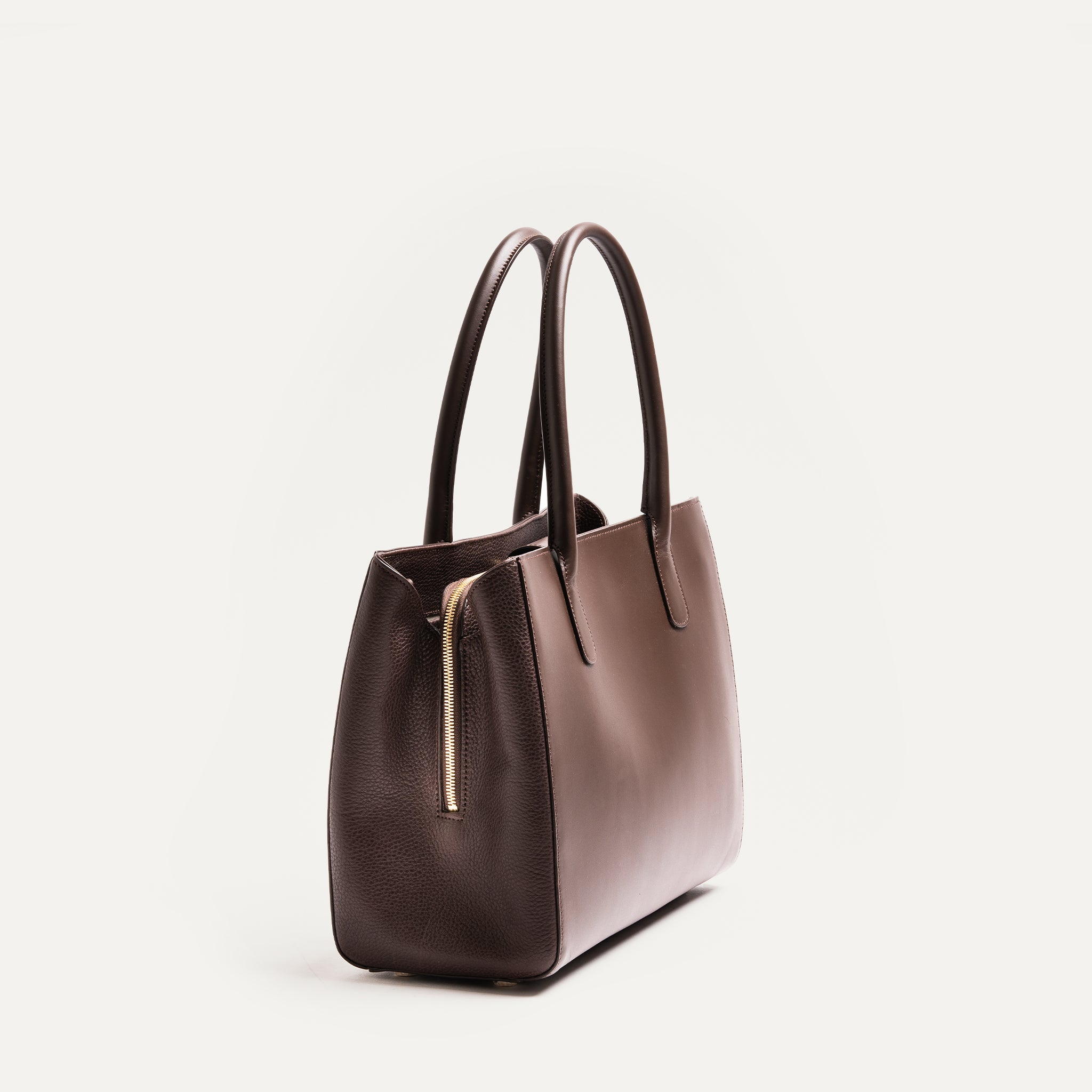 Sac cabas en cuir lundi | EMY Marron