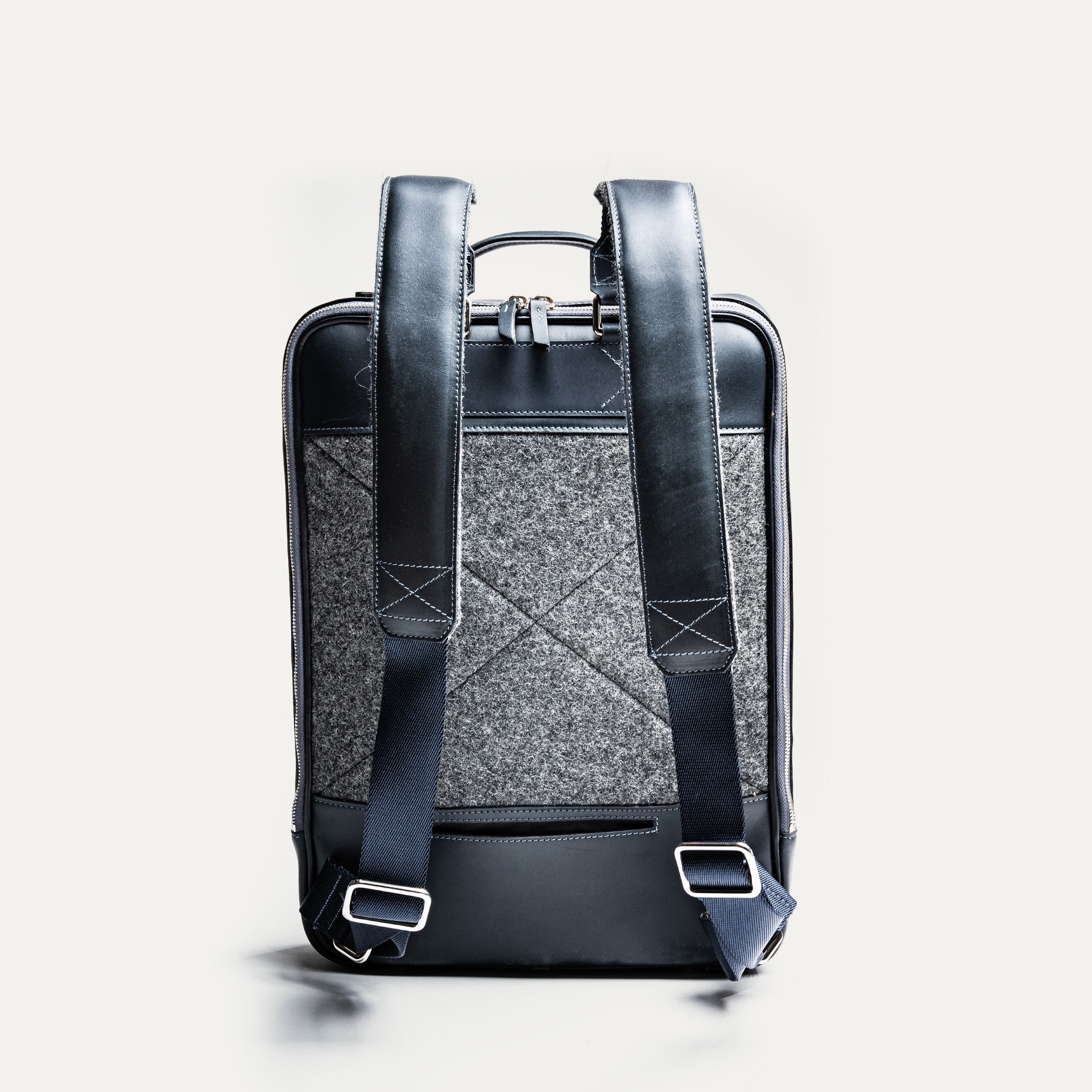 lundi Leather Backpack | SIMON Navy