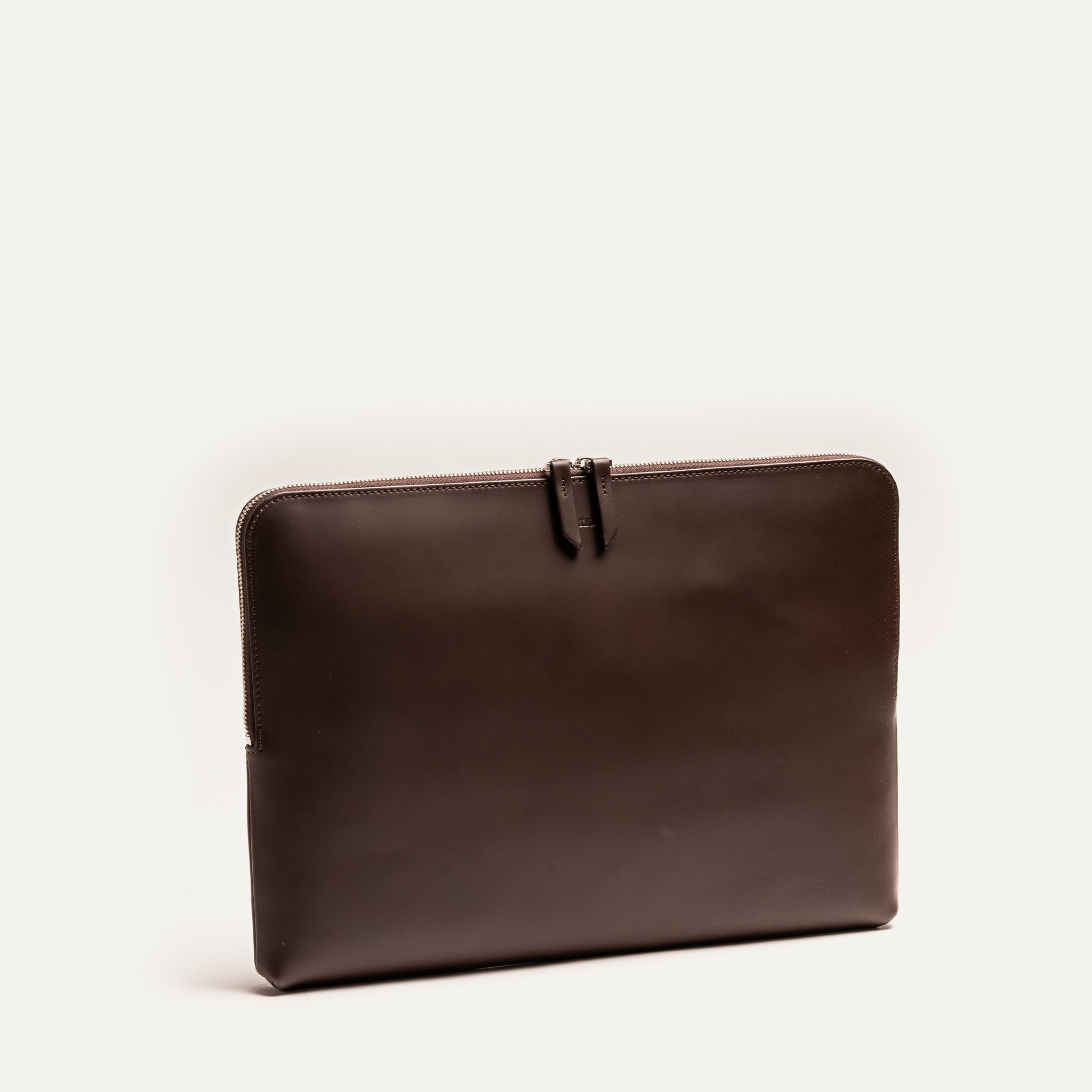 13 and 14-inch Leather Laptop Sleeve| SANDRO Chestnut