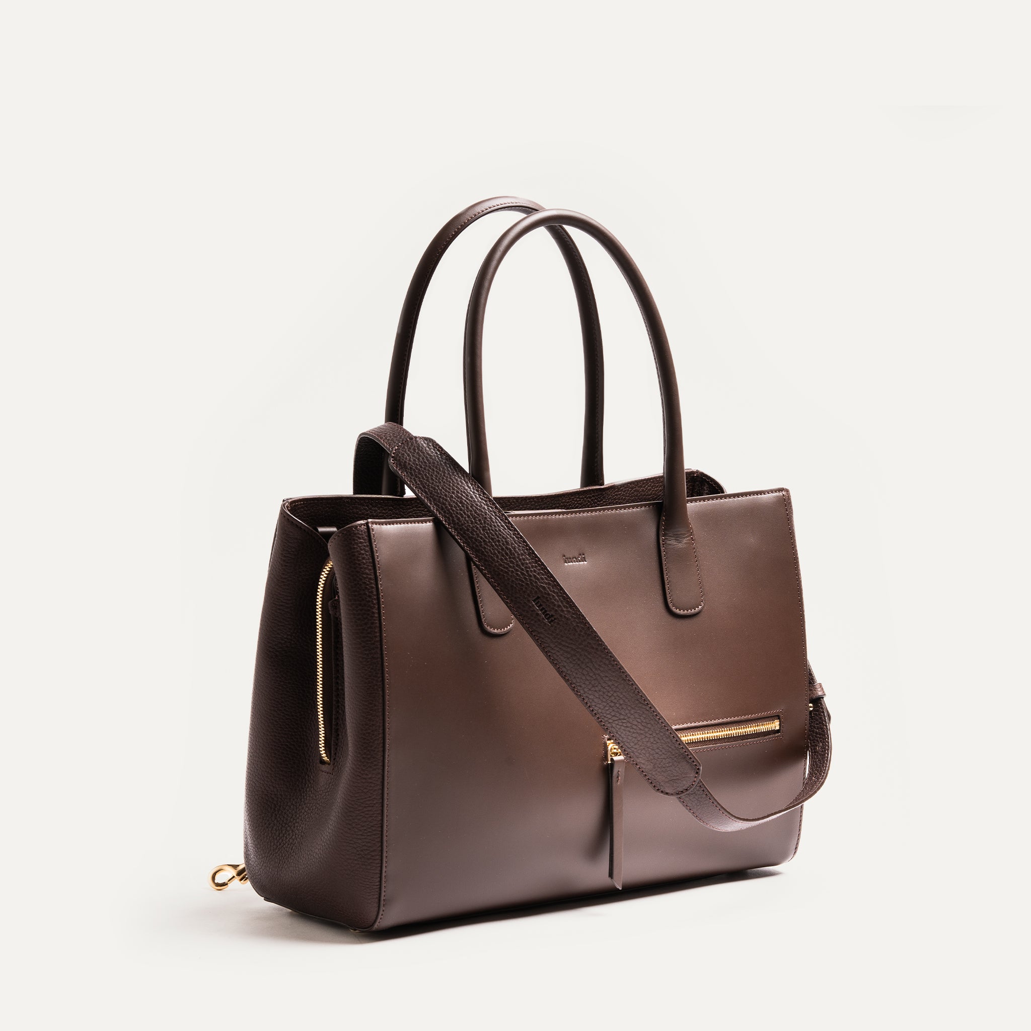 lundi Leather Tote Bag | Emy Chestnut