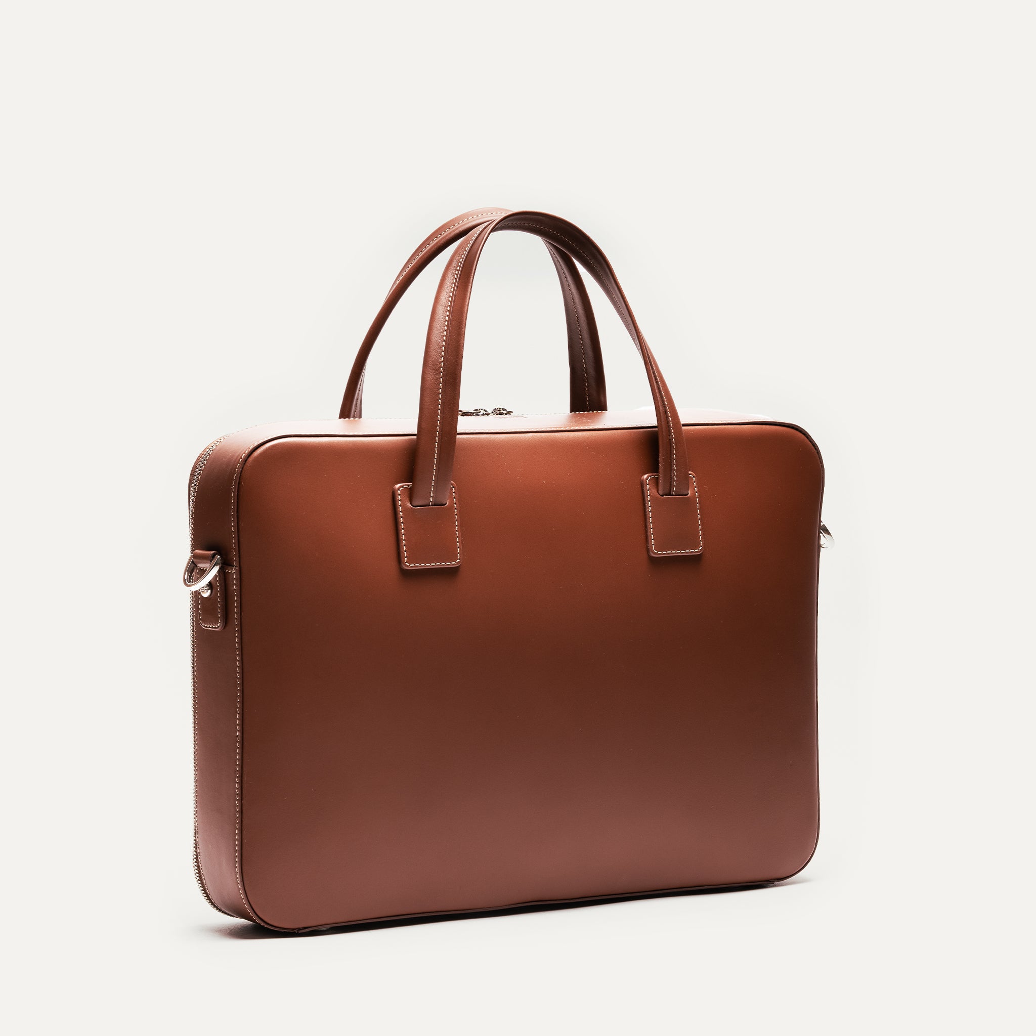 lundi Leather Briefcase | ALESSANDRO Cognac