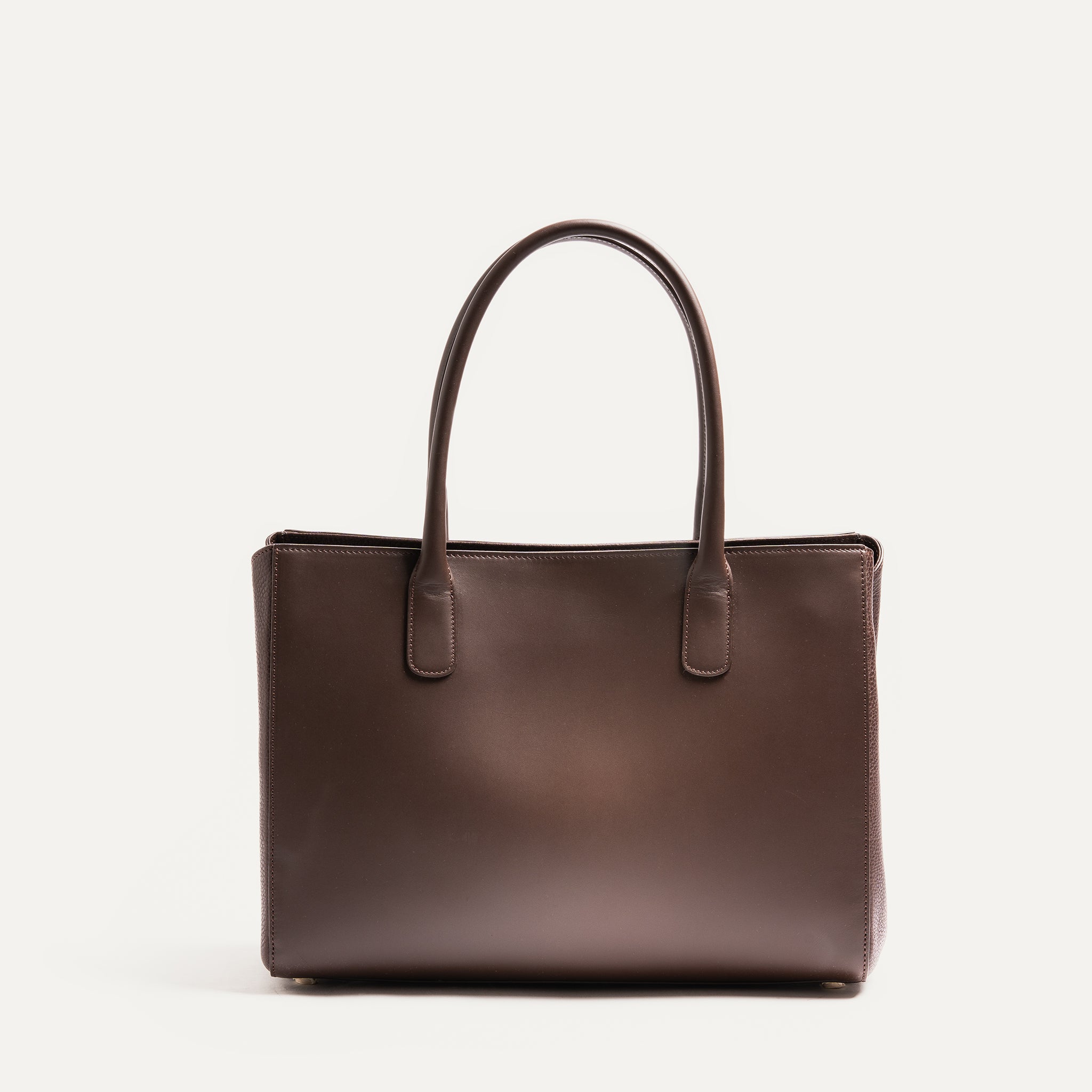 lundi Leather Tote Bag | Emy Chestnut