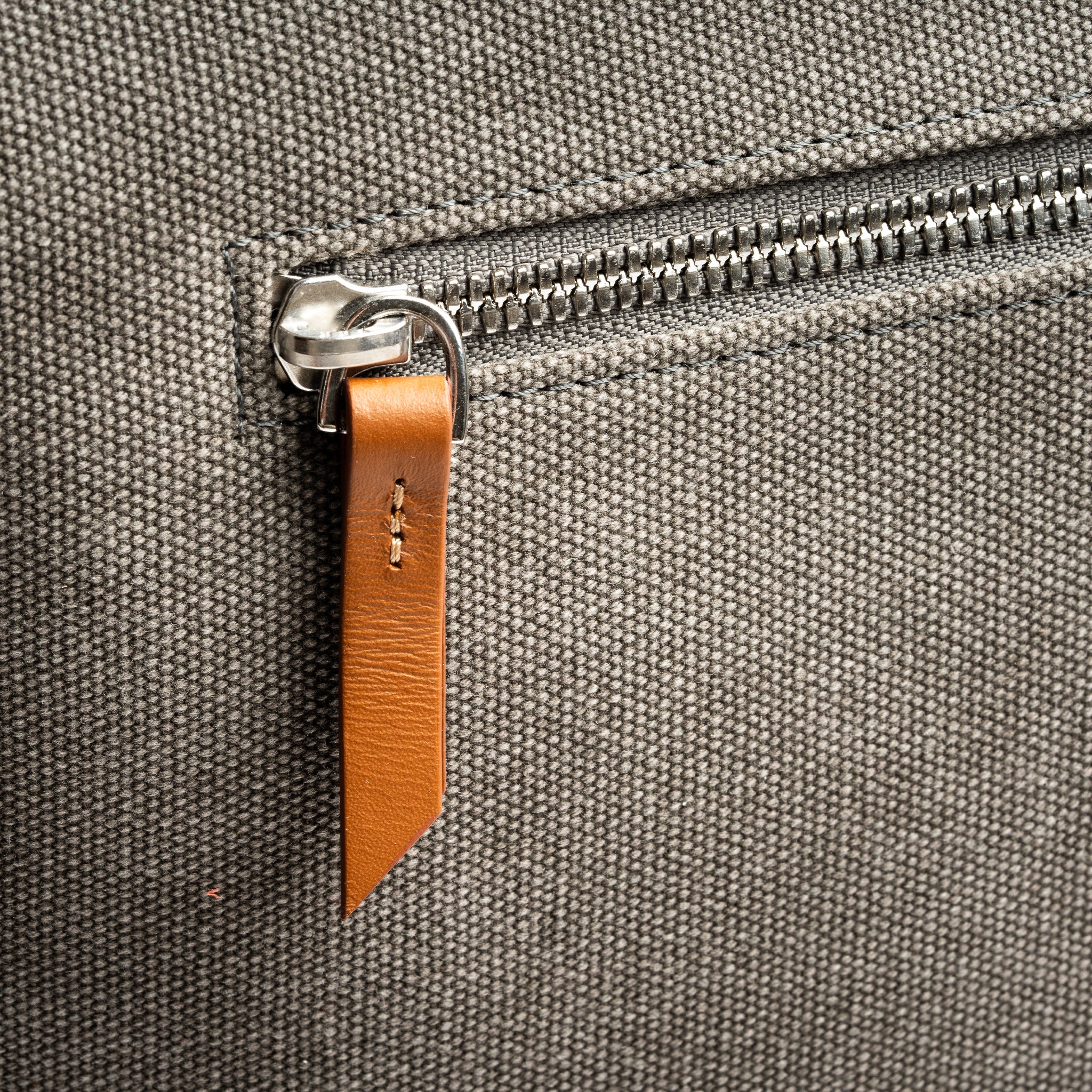 ANTOINE, Gray & Cognac | lundi 36-hour Backpack in cotton and leather